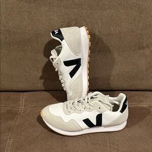 Veja White and Black Sneakers